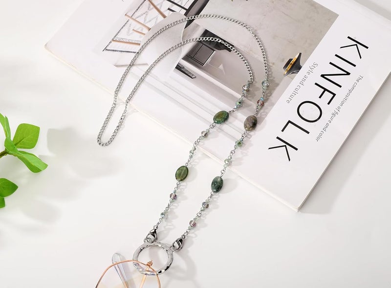 Hongeely Glasses Holder Chain Loop Eyeglasses Necklace Ring for Women Reading Glasses Sunglasses Necklace for Men - Image 5